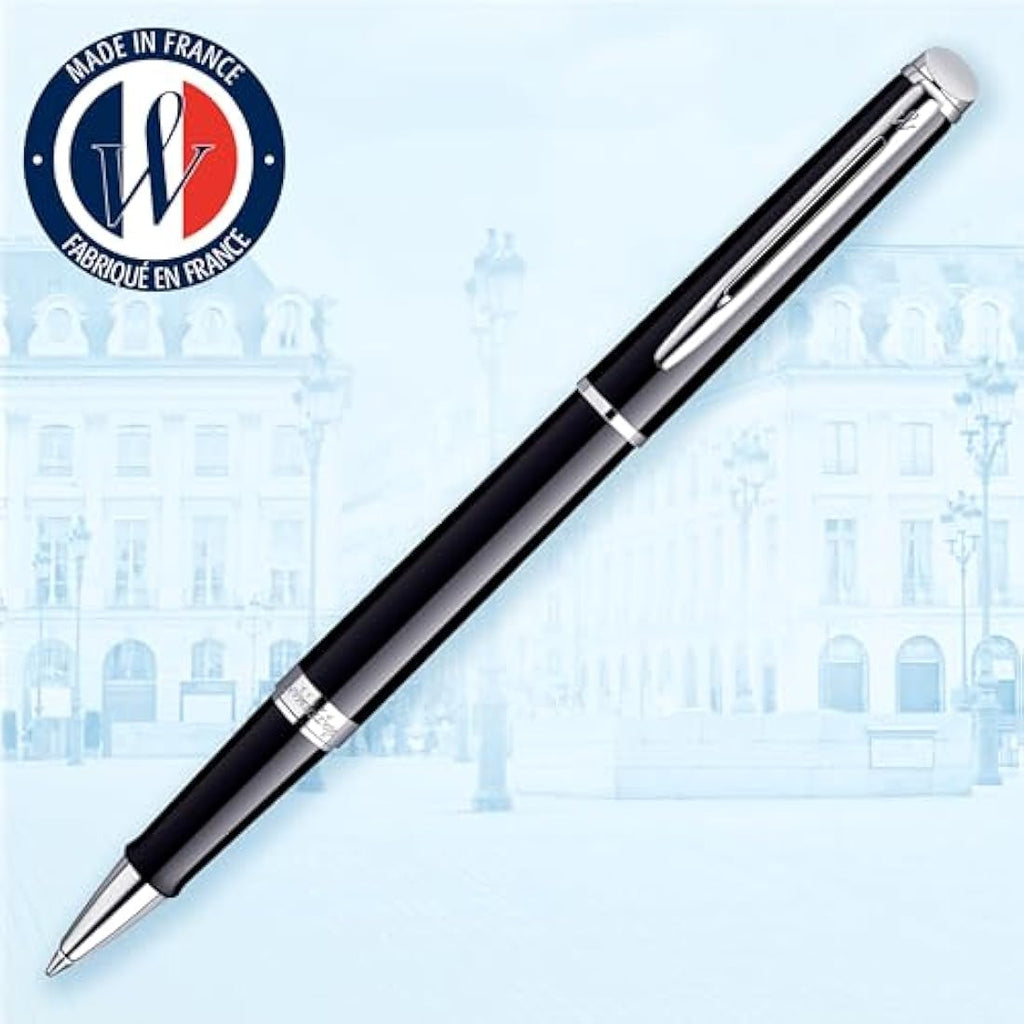 Waterman Hemisphere Rollerball Pen - Gloss Black with Chrome Trim