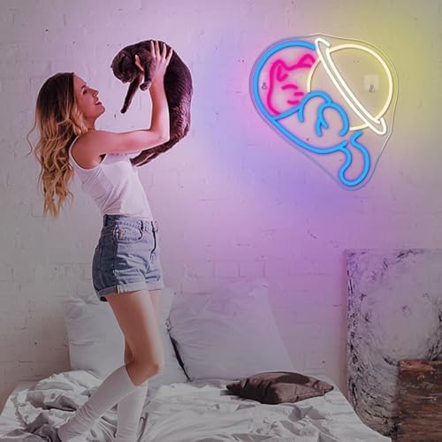 Horseneon Astronomical Cat Neon Sign – Dimmable LED Wall Decor