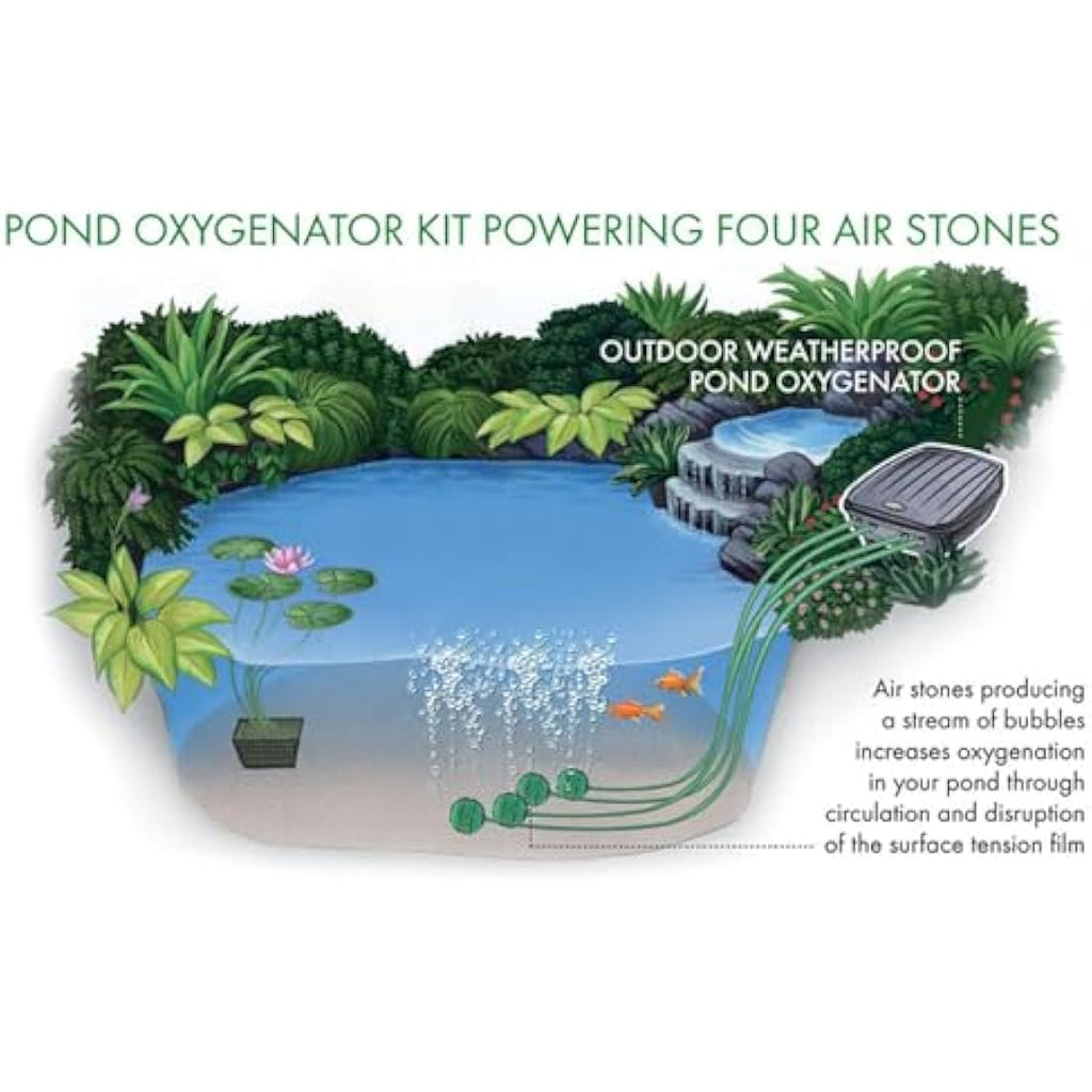 Blagdon Pond Water Oxygenator Kit | 4 Outlet Aeration Pump for 4000L Ponds