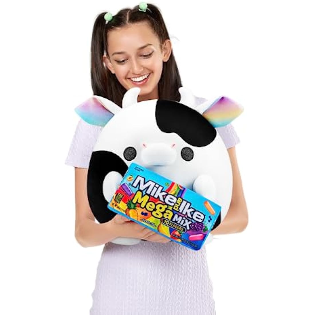 Snackles Series 1 Cow Plush – Mike and Ike Collectible Toy, 28 cm