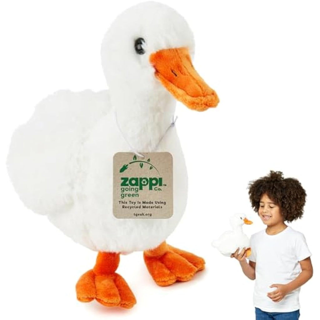 Zappi Co Duck Plush Toy – 25cm Eco-Friendly Soft Stuffed Animal