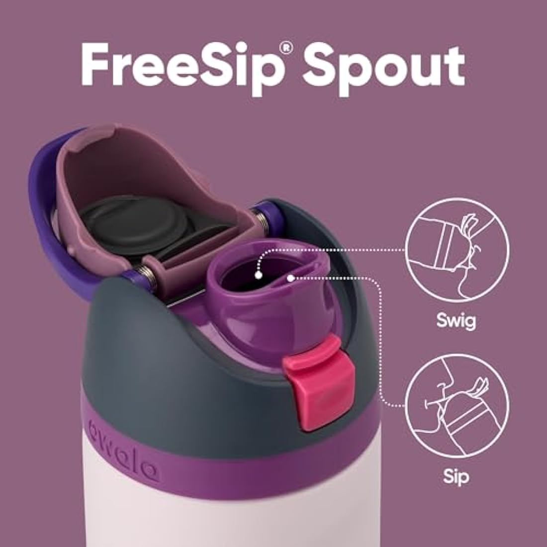 Owala FreeSip Insulated Stainless Steel Water Bottle | 710ml Dreamy Field