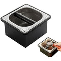 Jolof Store Stainless Steel Espresso Coffee Knock Box with Rubber Bar