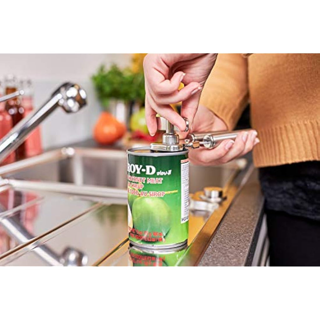 RÖSLE Stainless Steel Can Opener – Ergonomic Pliers Grip Tin Opener