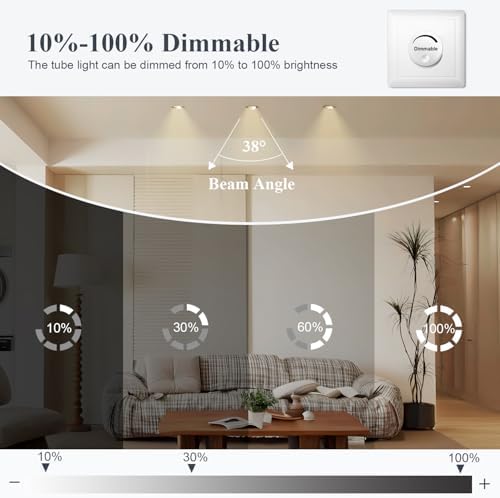 Sweier 6-Pack IP65 Waterproof Dimmable GU10 LED Recessed Downlights
