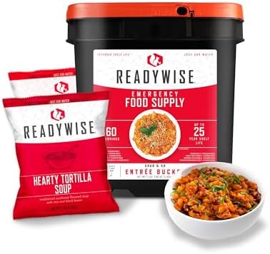 ReadyWise Emergency Food Supply | 60 Serving Freeze Dried Meal Bucket