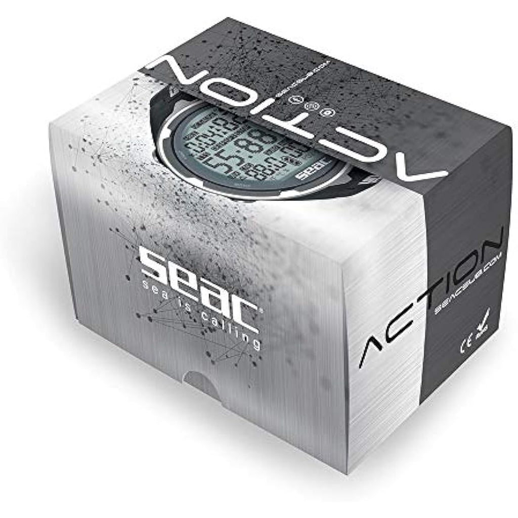 Seac Action Dive Computer – Scuba & Freediving Mode – Black/Blue