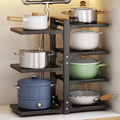 CASONNIK 7-Tier Heavy Duty Pan Organizer | Adjustable Pot Rack for Cabinet