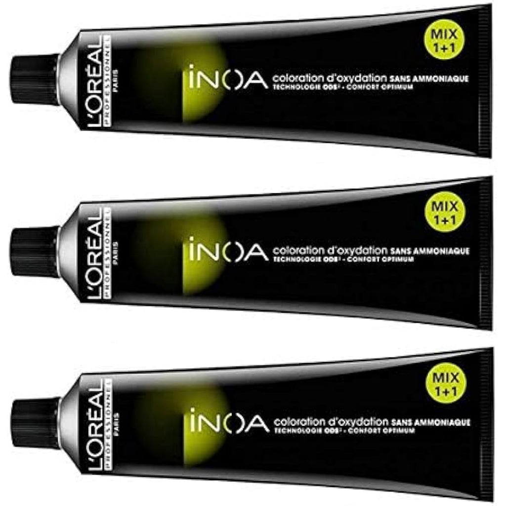 L'Oreal Inoa 4 Ammonia-Free Permanent Hair Color - 3 x 60ml Multipack