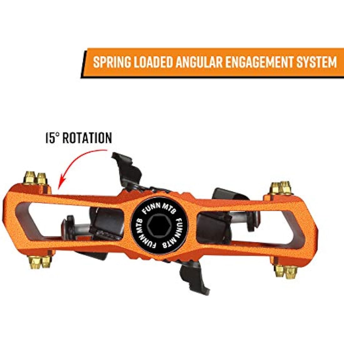 Funn Ripper MTB Clipless Pedals – SPD Compatible 6061 Alloy Platform