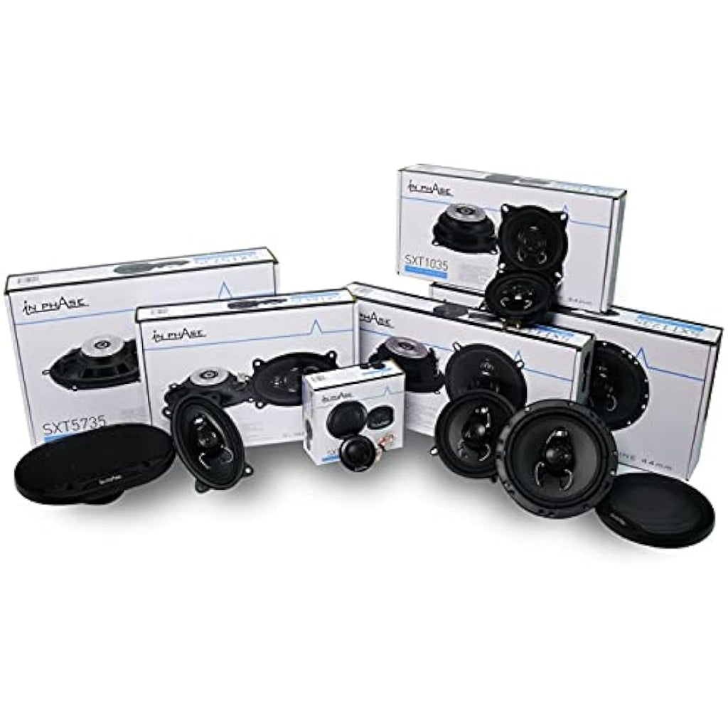 In Phase SXT1035 4 Inch 200W 2-Way Coaxial Shallow-Mount Car Speakers