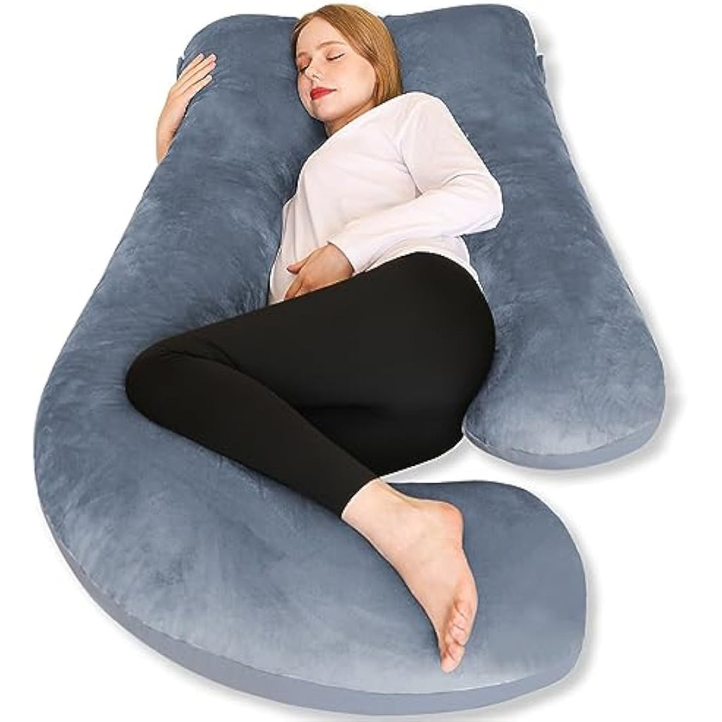 Chilling Home J-Shaped Pregnancy Pillow – 140x70cm Grey Body Support