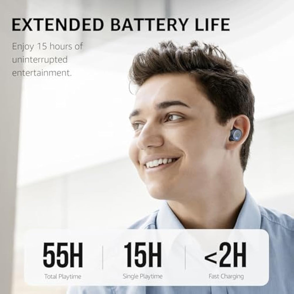 TOZO T10 Wireless Earbuds – IPX8 Waterproof Bluetooth 5.3 Headphones