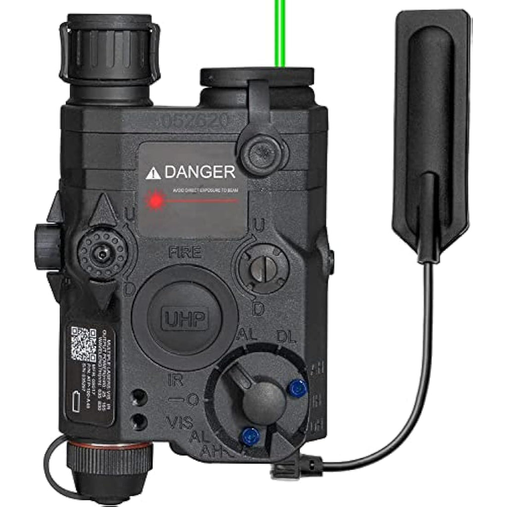 Zhongren PEQ-15 Tactical Battery Case | Red Laser & White LED Flashlight