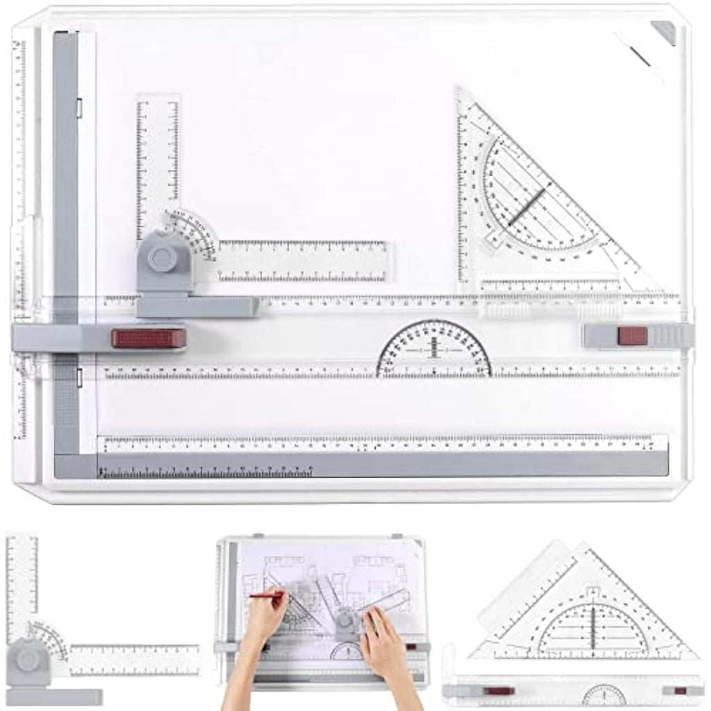 eSynic A3 Drawing Board Set – Adjustable Drafting Table with Parallel Motion