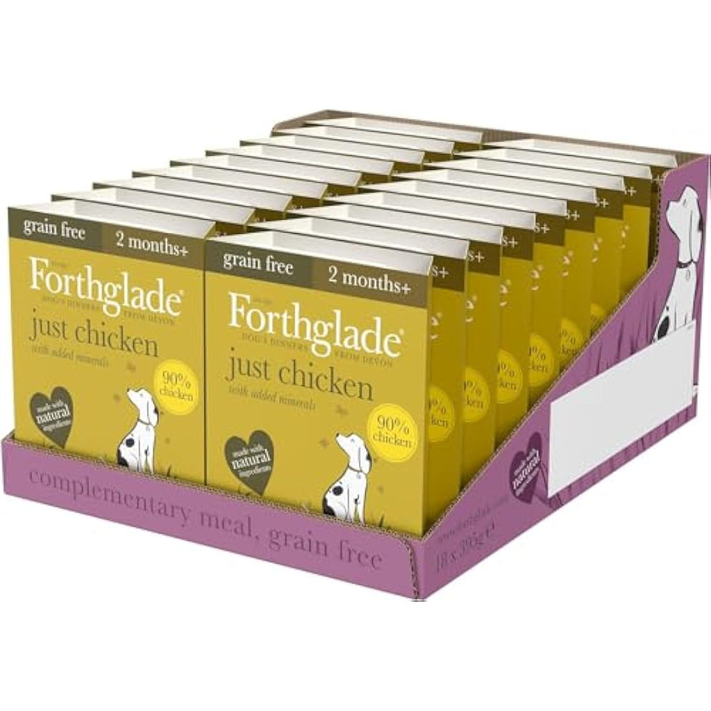 Forthglade Grain Free Chicken Wet Dog Food – 18 x 395g Trays