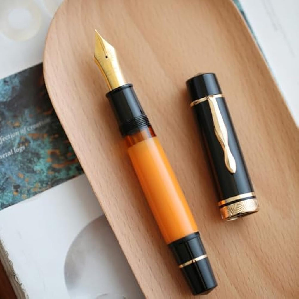 Majohn P139 Piston Fountain Pen – Large Capacity Brass System, Fine Nib