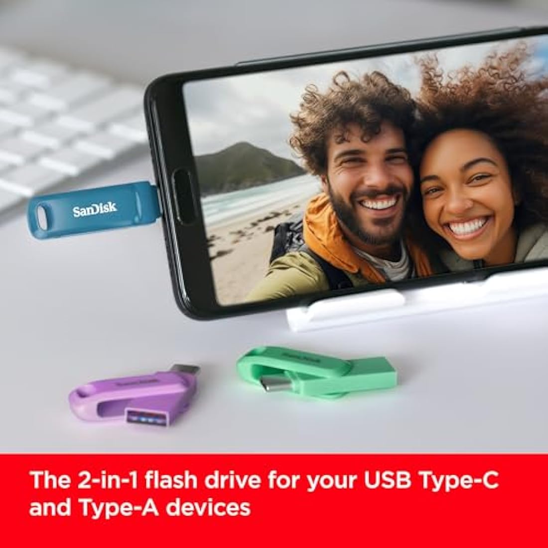 SanDisk Ultra Dual Drive Go 256GB USB Type-C & Type-A Flash Drive