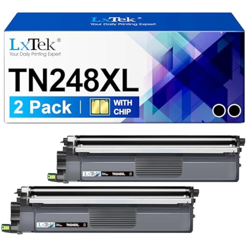 LxTek TN-248XL Black Toner Cartridges for Brother MFC-L3740CDWE | 2-Pack