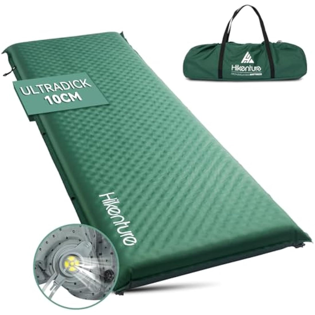 Hikenture 10cm Self-Inflating Sleeping Mat – Thick Foam Camping Mattress