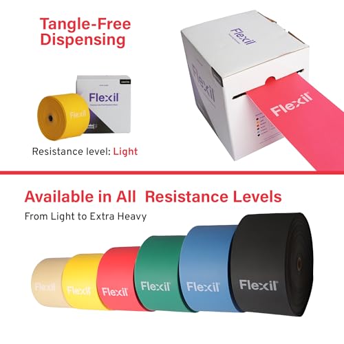Flexil Latex-Free Resistance Band – Yellow Light Tension – 45.5M
