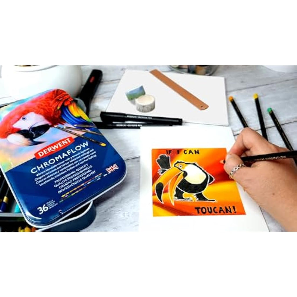 Derwent Chromaflow Colored Pencils – Set of 36 Professional Art Pencils