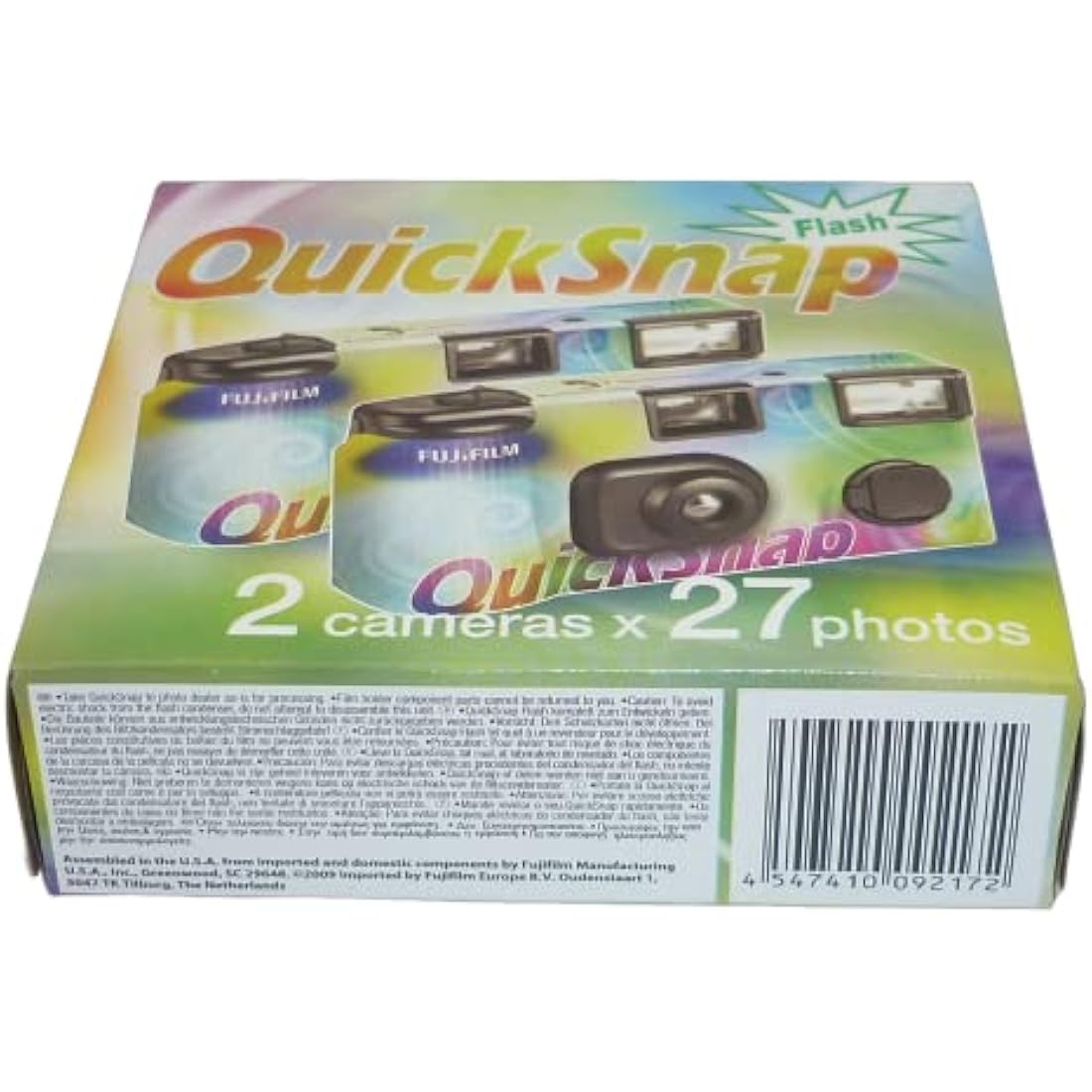 Fujifilm QuickSnap 400 Disposable Flash Camera – 27 Exposures (2 Pack)