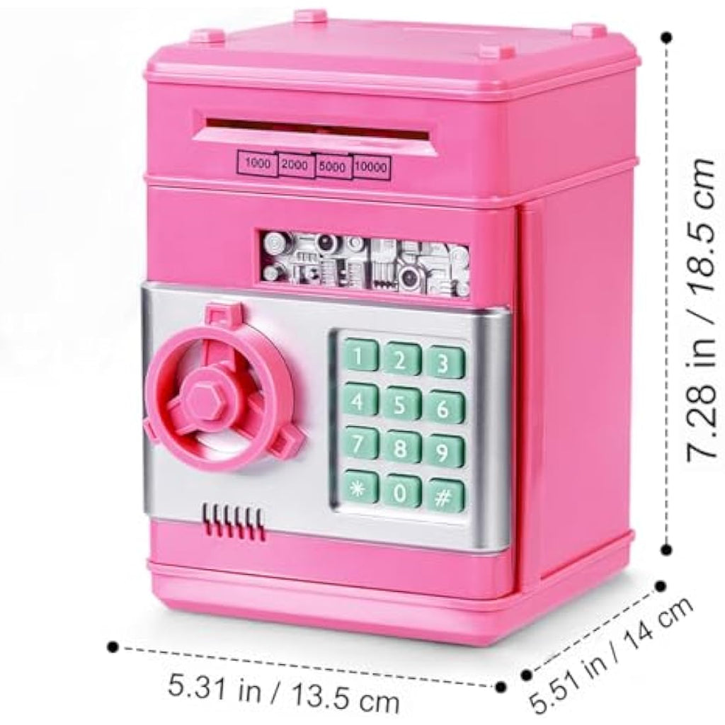 Jolof Store Kids Electronic ATM Piggy Bank – Password Money Safe, Pink