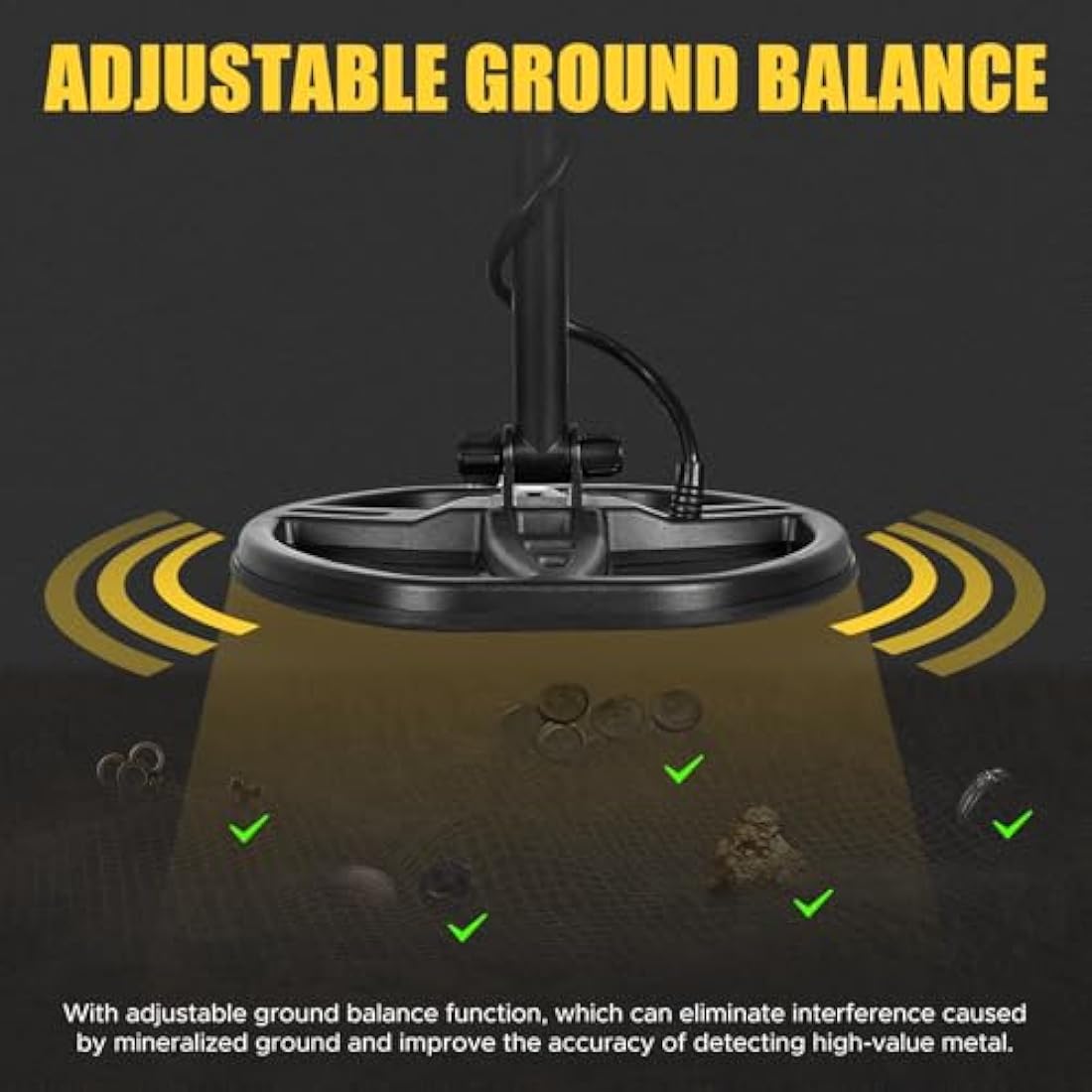Hazlewolke Professional Metal Detector | 11" Waterproof Coil Gold Finder