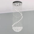 Modern K9 Crystal Chandelier – Spiral Flush Mount Light