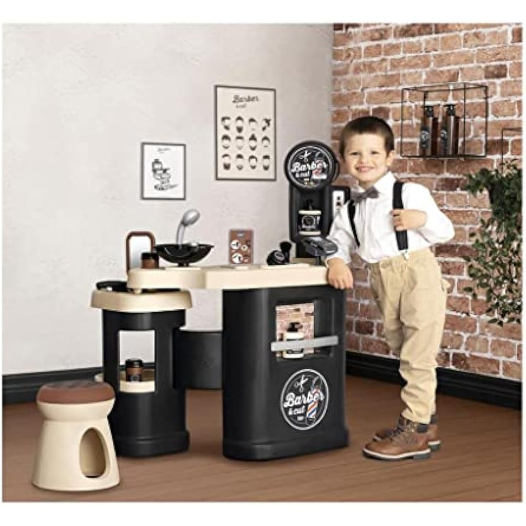 Smoby Barber and Hairdresser Play Salon - Kids Pretend Play Station