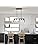 5-Light Linear Farmhouse Chandelier – Rustic Wood Grain Metal