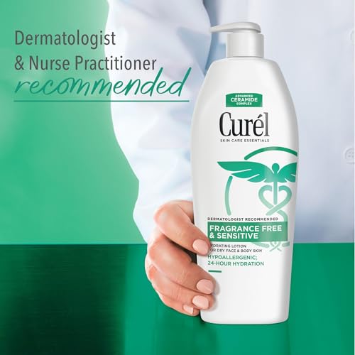 Curel Fragrance Free Moisturizing Lotion with Ceramide Complex, 20 oz