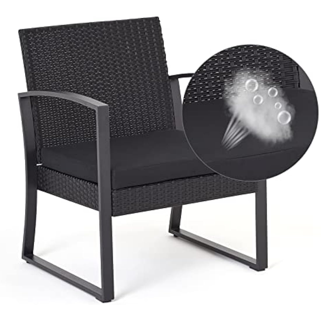 Mondeer 3 Piece Rattan Patio Bistro Set – 2 Seater Garden Furniture