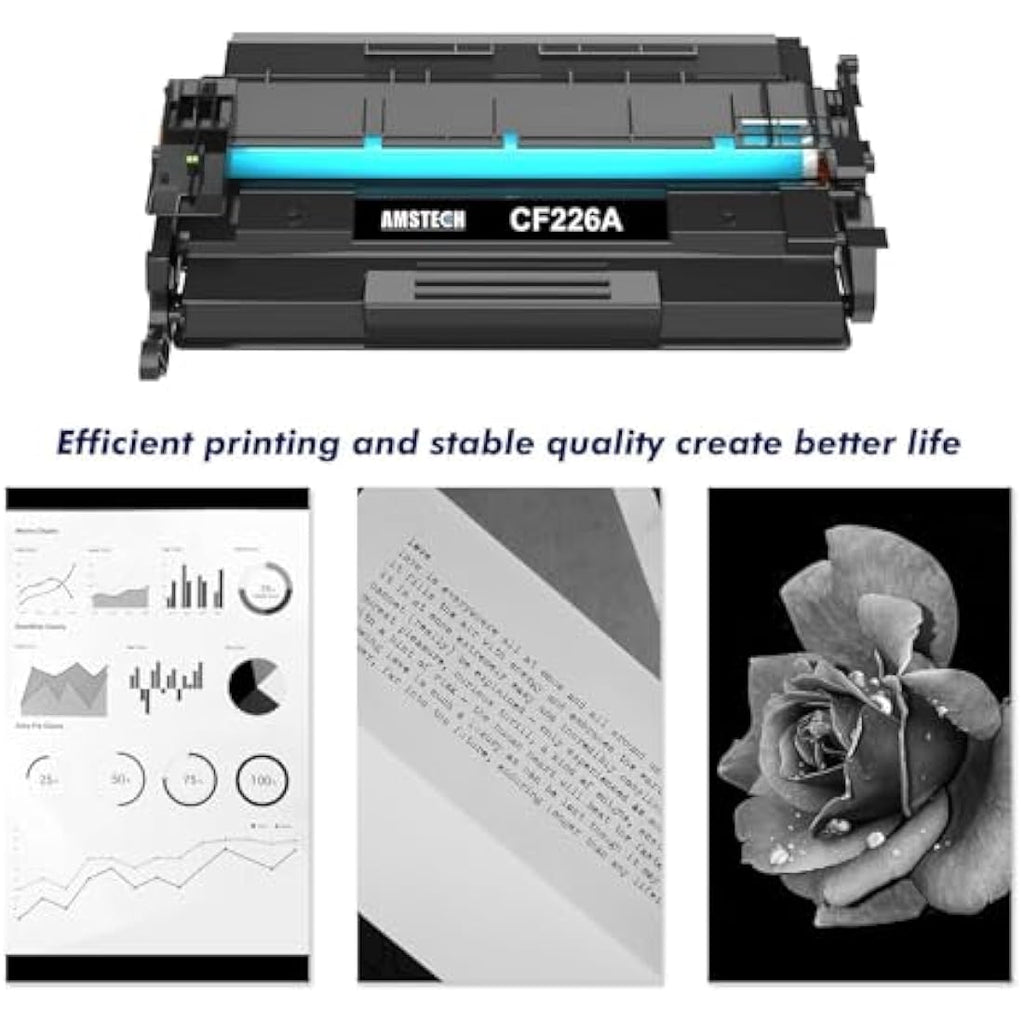 Amstech CF226A 26A Black Toner Cartridge for HP LaserJet Pro M402 & M426