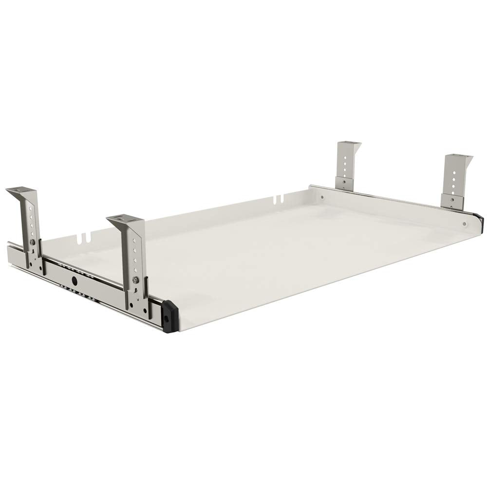 FRMSAET All-Metal 53 cm/60 cm/76 cm Under Desk Keyboard Tray60 cm, White