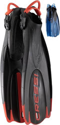 Cressi Maui Adjustable Diving and Snorkeling Fins with EBS - Black/Red