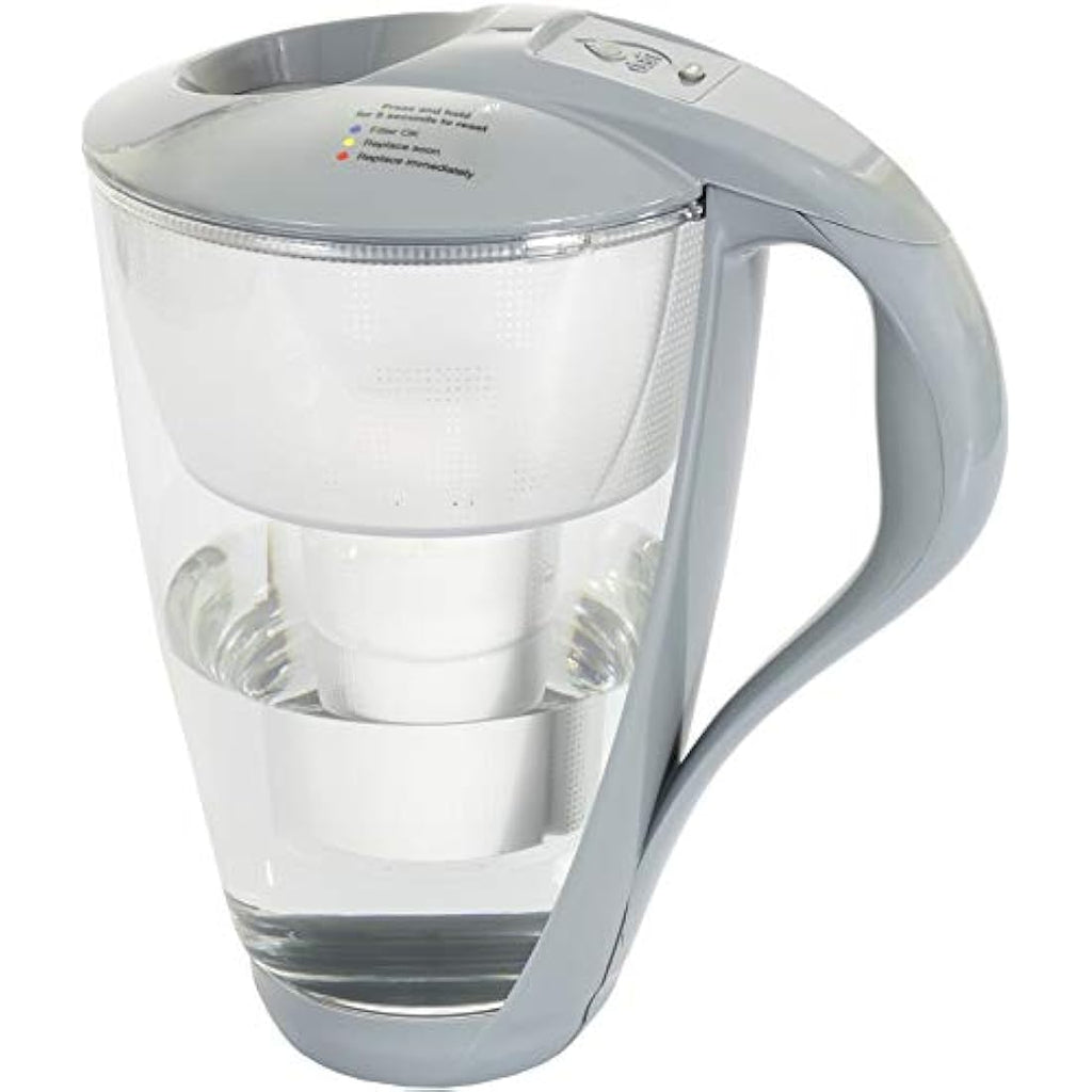 Dafi Crystal 2.0L Glass Water Filter Pitcher with LED Indicator – Graphite