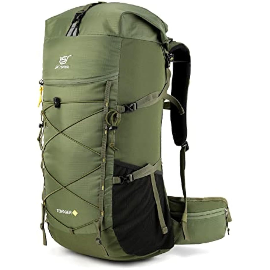 SKYSPER 50L Hiking Backpack – Lightweight Roll Top Camping Rucksack
