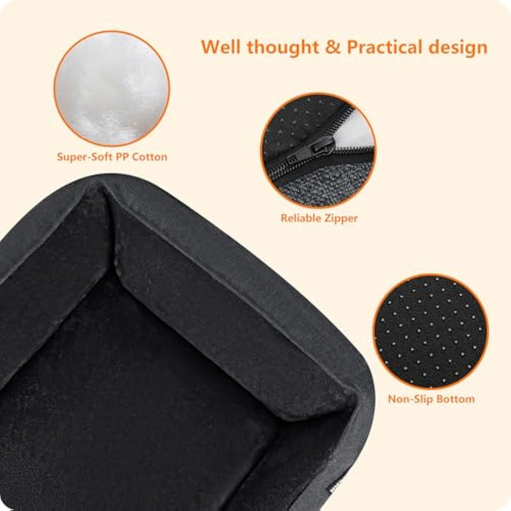 Jolof Store Washable Dog Bed – Soft Plush Pet Sofa with Removable Cover