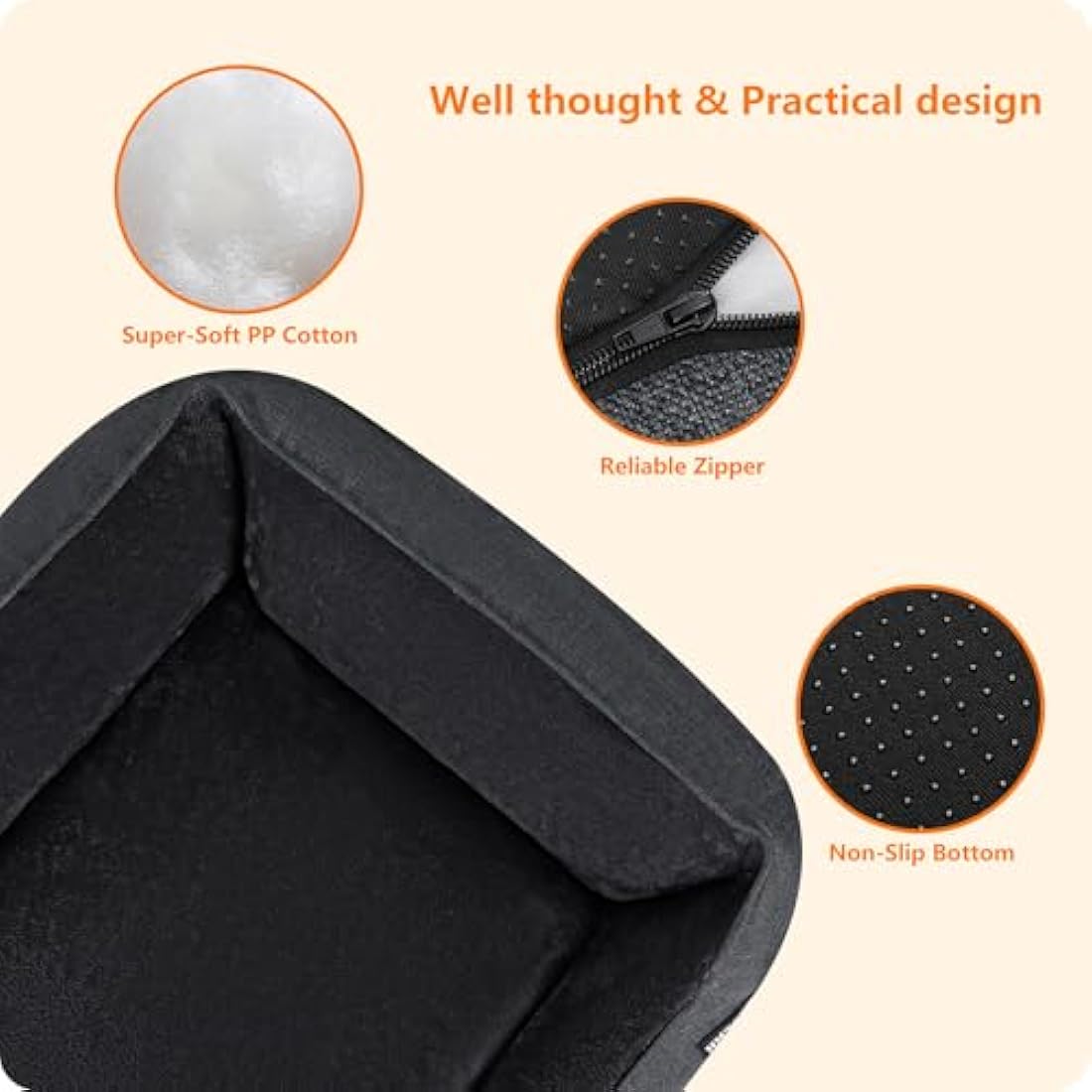 Jolof Store Washable Dog Bed – Soft Plush Pet Sofa with Removable Cover