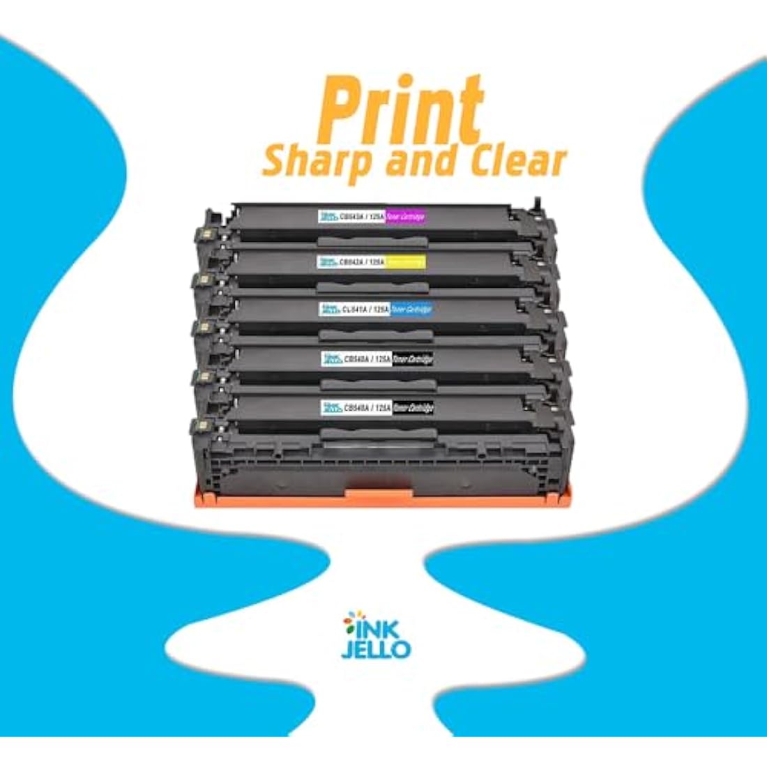InkJello Compatible Toner Cartridges for HP LaserJet CP1215 CP1515n, 5-Pack