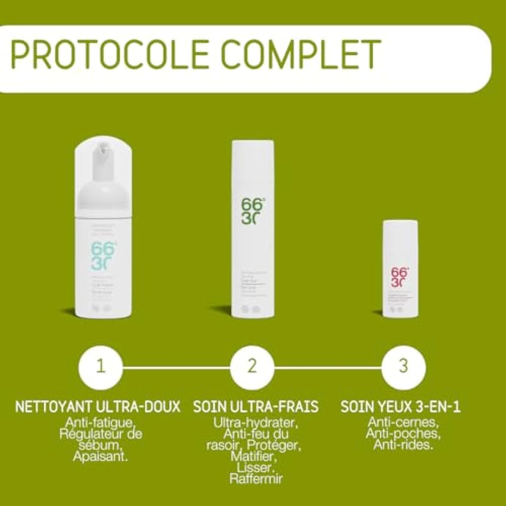 66°30 Cycle Jour Gel Visage Hydratant à l'Acide Hyaluronique – 75 ml