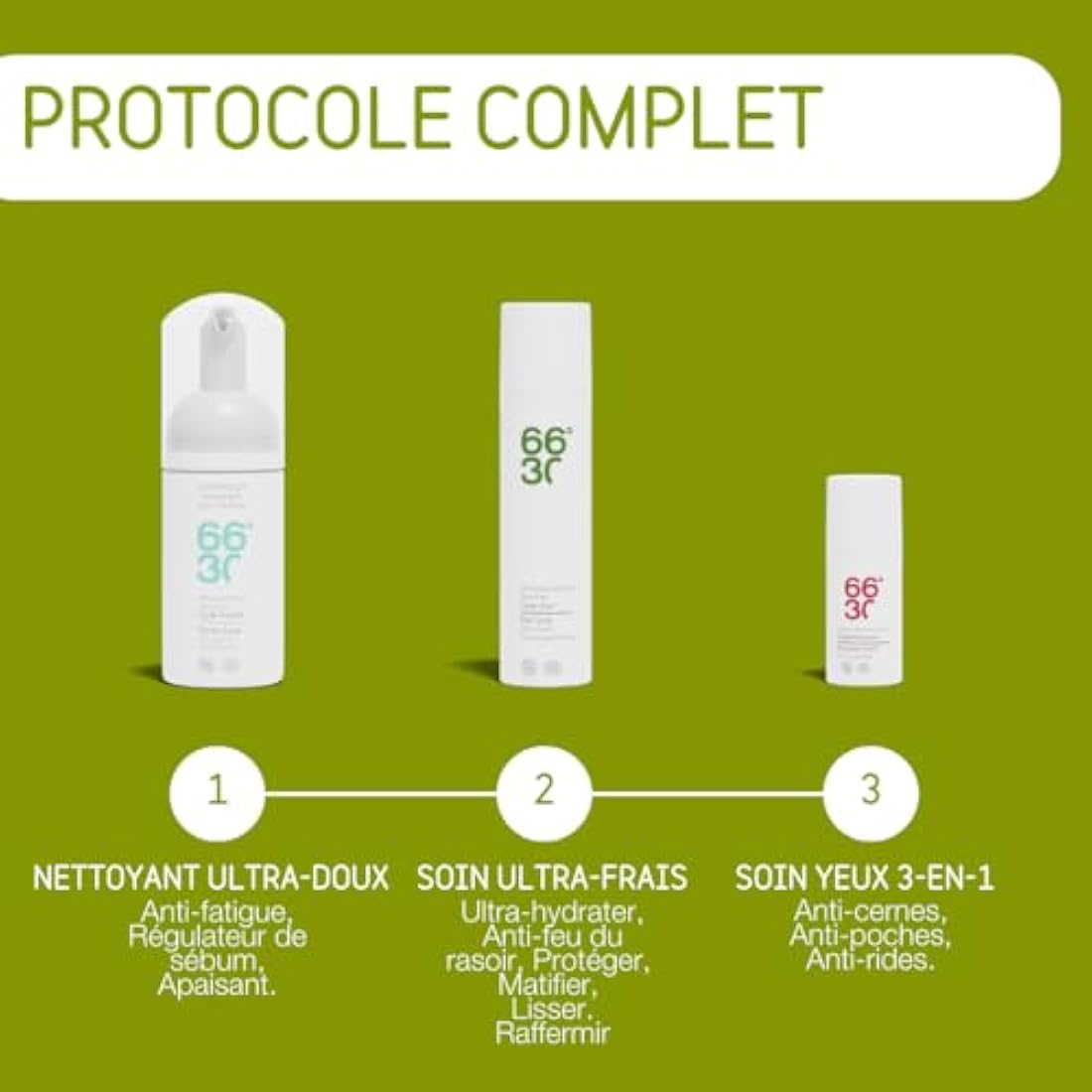 66°30 Cycle Jour Gel Visage Hydratant à l'Acide Hyaluronique – 75 ml