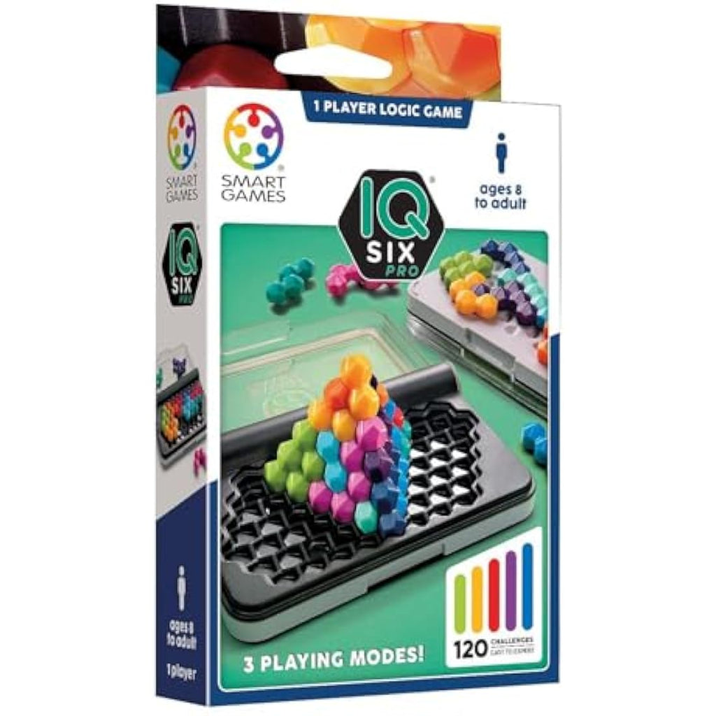 SmartGames IQ Six Pro Puzzle Game | 120 Logic Challenges for Ages 8+