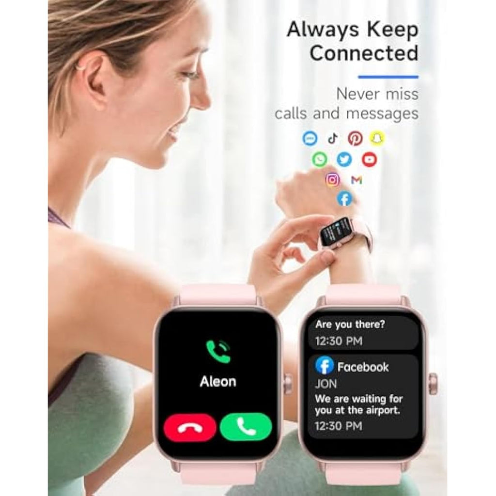 TOOBUR Smart Watch for Women – 1.8" IP68 Waterproof Fitness Tracker