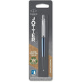 Parker Jotter Ballpoint Pen - Waterloo Blue, Medium Point Blue Ink