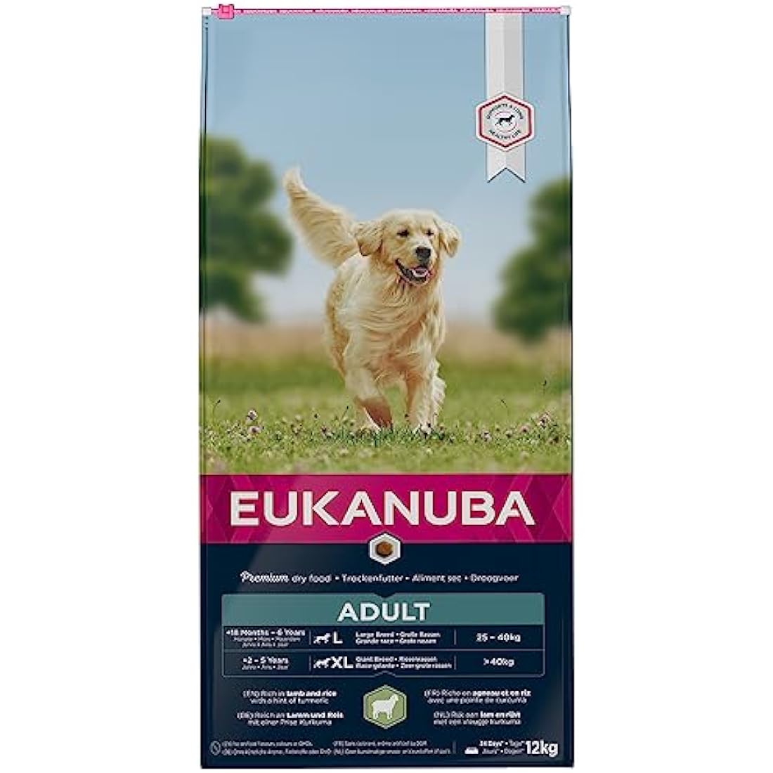 Eukanuba Adult Large Breed Dry Dog Food – Lamb & Rice – 12 kg