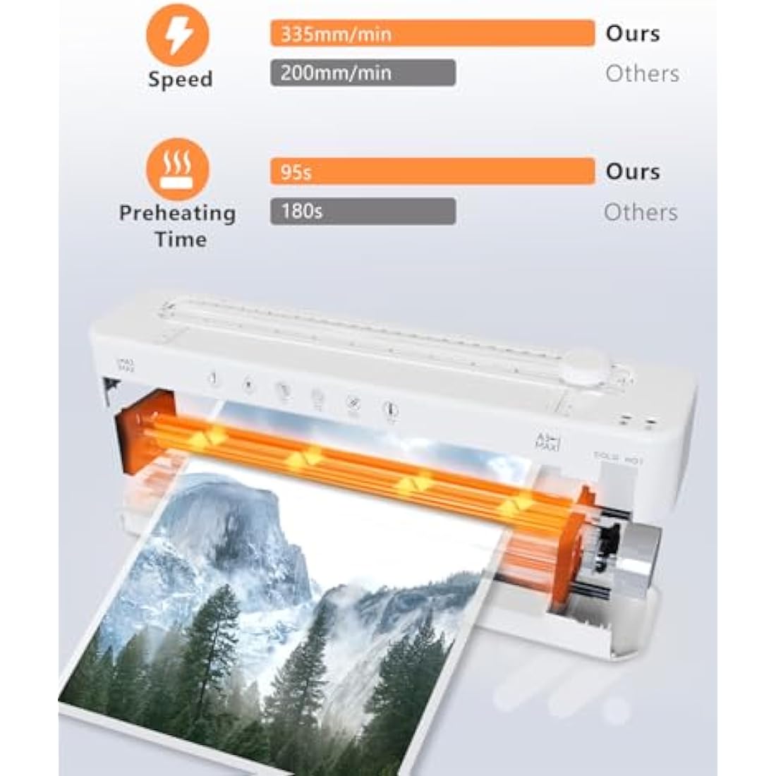 Raycial A3 Laminator Machine | Fast Warm-up Thermal & Cold Lamination