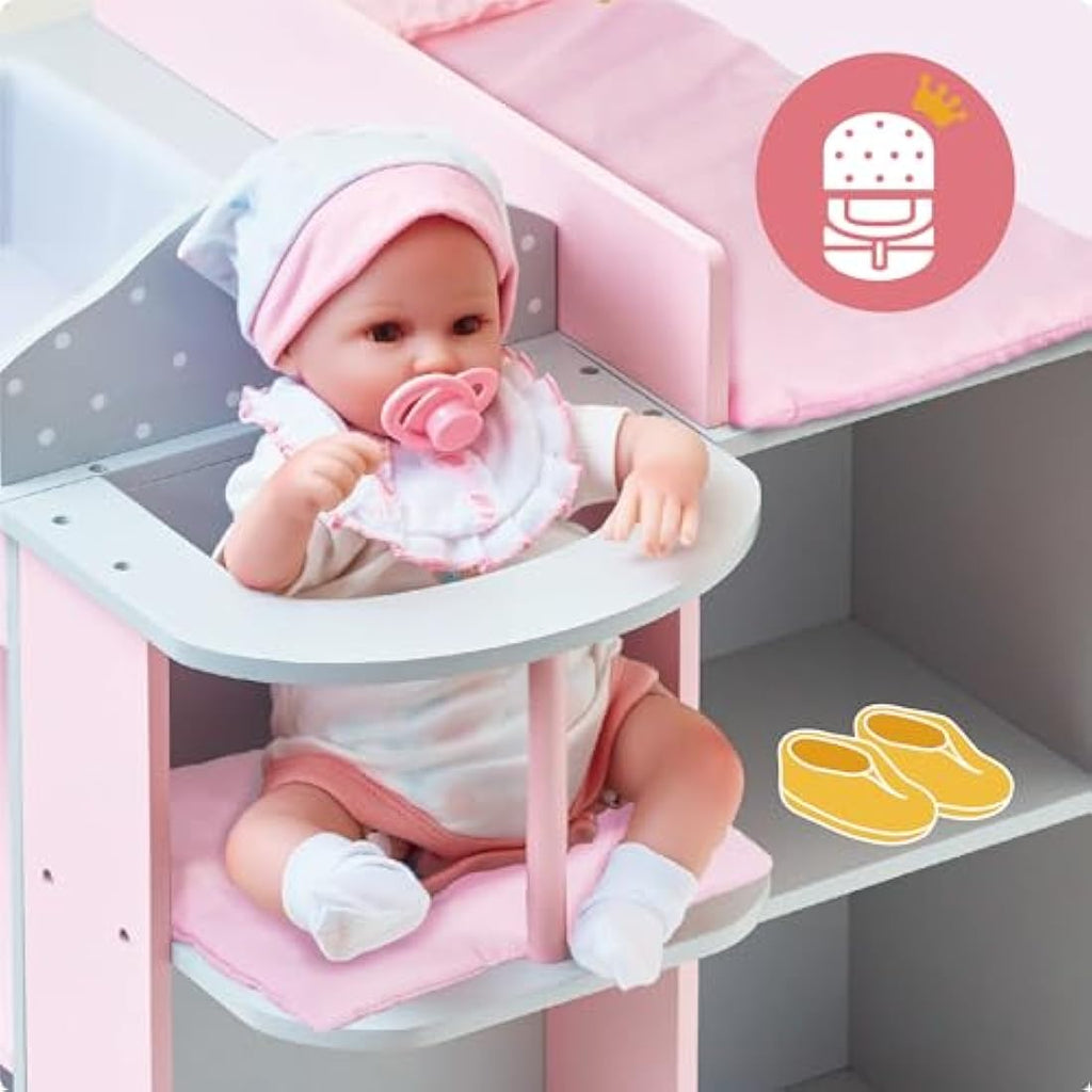 Olivia's Little World 6-in-1 Wooden Baby Doll Nursery Changing Station